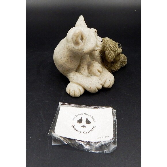 Quarry Critters Cari & Don Cat Puppy Dog Second Nature Design 2001 No 46482 - Picture 5 of 9